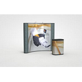 Economy Plus 8' Curved Graphic/ Fabric Pop-Up Display
